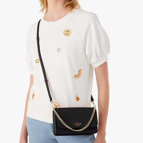 Kate Spade Madison Willow Small Flap Crossbody Black NWT - Picture 3 of 17